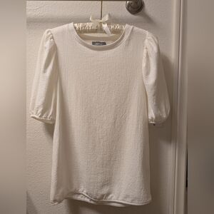 Textured puffy sleeve top